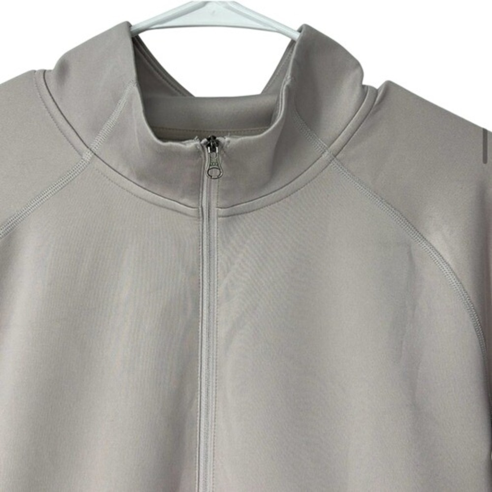 Columbia Quarter Zip Pullover Large Taupe Long Sleeve Hiking Active Top Womens